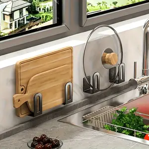 Stainless Steel Wall Hooks, Easy Install Space Saving Kitchen Bathroom Bedroom Organizer, Rust Resistant Modern Storage Rack