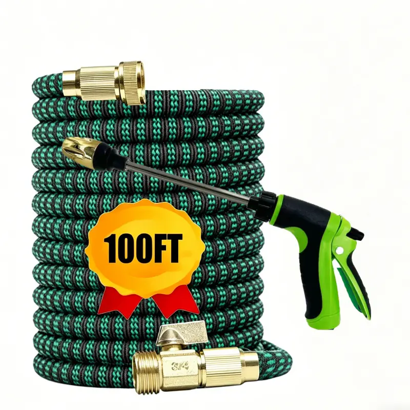 High Pressure Water Gun, Flexible Magic Hose, More Wear-Resistant, Durable, Adjustable Spray, Used For Lawn Irrigation25FT-50FT-75FT-100FT