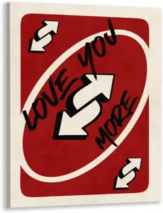 Artistic "Love More" Canvas-Printed Wine Red Poster, Girl-Style Vintage Valentine's Day Wall Decor for Apartment Academic Home Decor