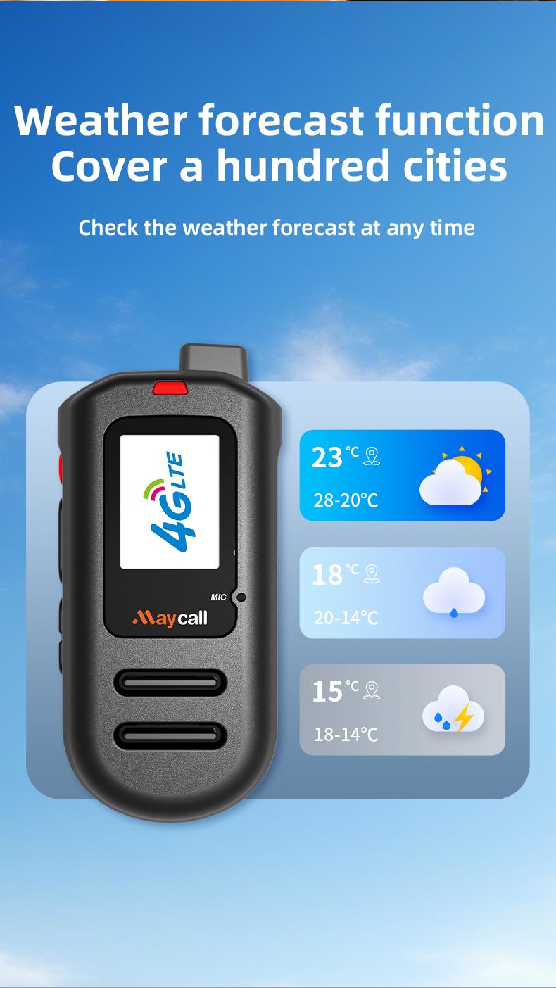 Maycall MC148 4G Full Network Walkie Talkie, Nationwide Long Range Two-Way Radio, Mini Handheld for Security, Construction Site, Office Building & Fleet Use.Minimum order quantity: 10 units.