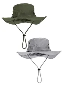 2 Pcs Sun Hat Sports Hat for Men Women Foldable Safari Hat UV Protection UPF 50+ Boonie Bucket Cap Summer for Hiking Beach Fishing