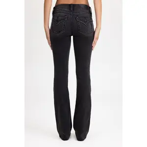 Onyx Stitched Bootcut Jeans