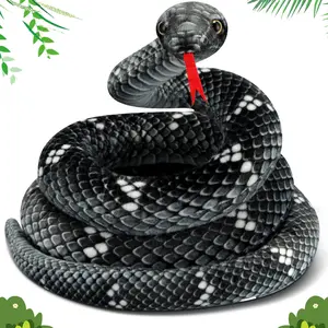 Christmas Gift Plush Snake Props Cute Snake Figures Realistic Snake Toy Giant Stuffed Snake Decor Faux Animal Snake Ornament Prank Snake Gifts for Birthday Party Prank Halloween Party, Decoration for Home Bedroom Sofa
