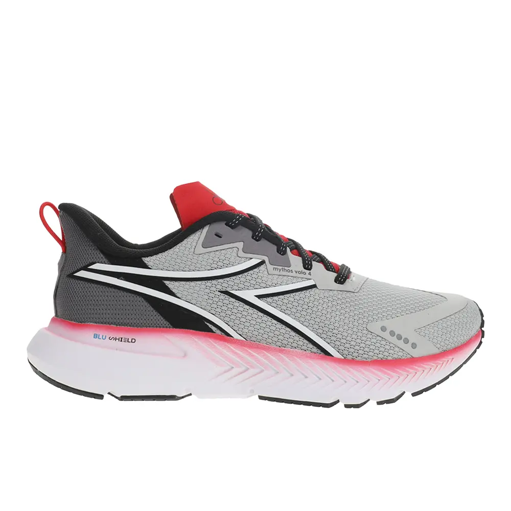 diadora Mens Mythos Blushield Volo 4 Running Sneakers Shoes - Grey