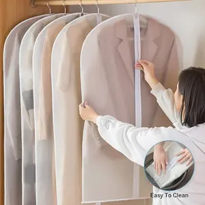 5pc Zipper Clothing Bags, Large Size 55.1x23.6 Inches, Dress Bag, Suitable for Dresses, Suits, Jackets, Transparent Waterproof Dustproof