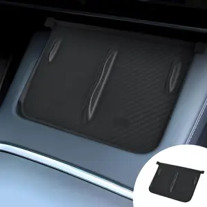 Center Console Wireless Charging Mat Designed for Tesla Model 3/Y 2021-2024,Center Console Interior Accessories for Tesla model 3/YCarbon Fiber Parttern