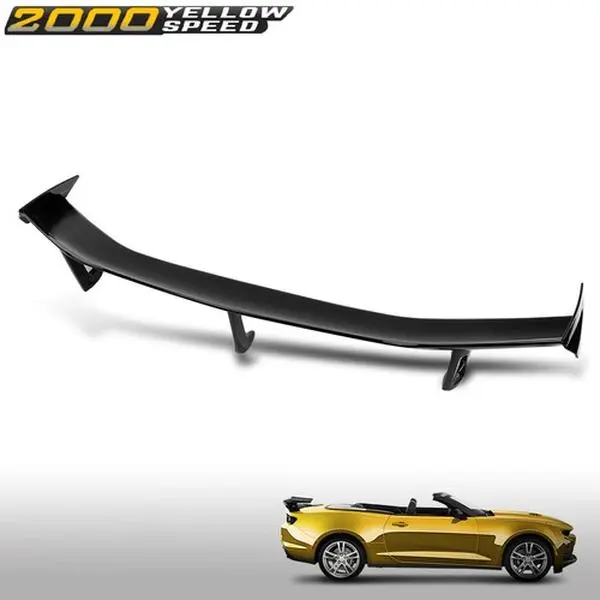 Rear Trunk Spoiler Wing, 2016-2021 Chevy Camaro ZL1 1LE Style, Gloss Black Auto Replacement Car Accessories