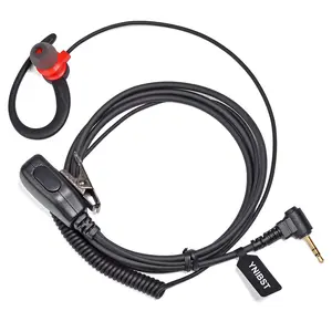 YNIBST C Shape 2.5mm Walkie Talkie Earpiece with Mic PTT, C-Shape Earhook in-Ear 2.5mm Jack Headset for Motorola 2-Pin T200TP T260 T260TP T402 T460 T465 T600 T605 T800 MH230R Talkabout Two Way Radio Compatible with Police Security and Law Enforcement Use