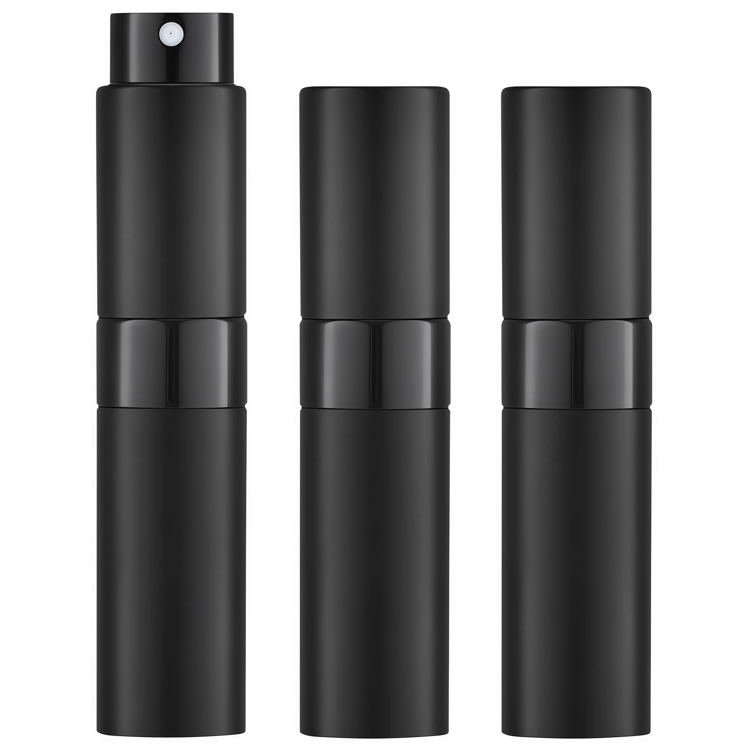 LMMAKE 3Pcs 8ml Premium Aluminium Refillable Perfume Atomizer Sets, Ultra-Fine Mist Spray Nozzle, Twist-Lock Mechanism, Travel Refillable Bottle for Luxury Fragrance, Essential Oils, Sets Refillable Bottle Fragrance