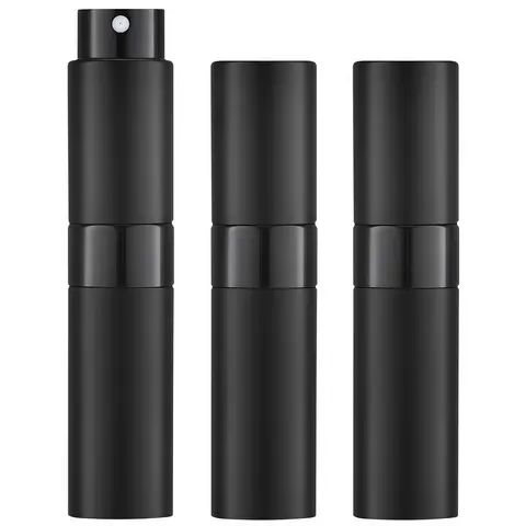 LMMAKE 3PCS 8ml Silver Aluminum Multi-Pack Cosmetic Refillable Portable Atomizer Bottles - Leak Proof, Fine Mist Nozzle, Easy Fragrance Transfer, Glass-Free Seal, Ideal for Frequent Travelers, Gym, Business Meetings