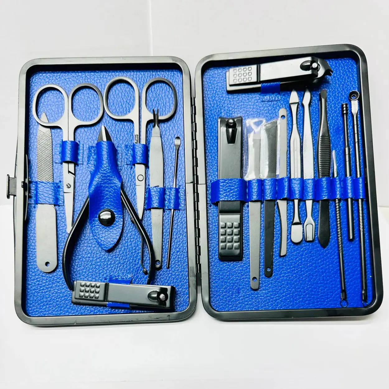 Professional 18-in-1 Manicure Pedicure Set Stainless Steel Grooming Kit w/ Case - 18 Tools for Hand Foot & Facial Care, Portable PU Leather Case, Ideal for Home Travel & Daily Self-Care