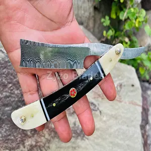 Damascus Straight Razor Shaving Knife
