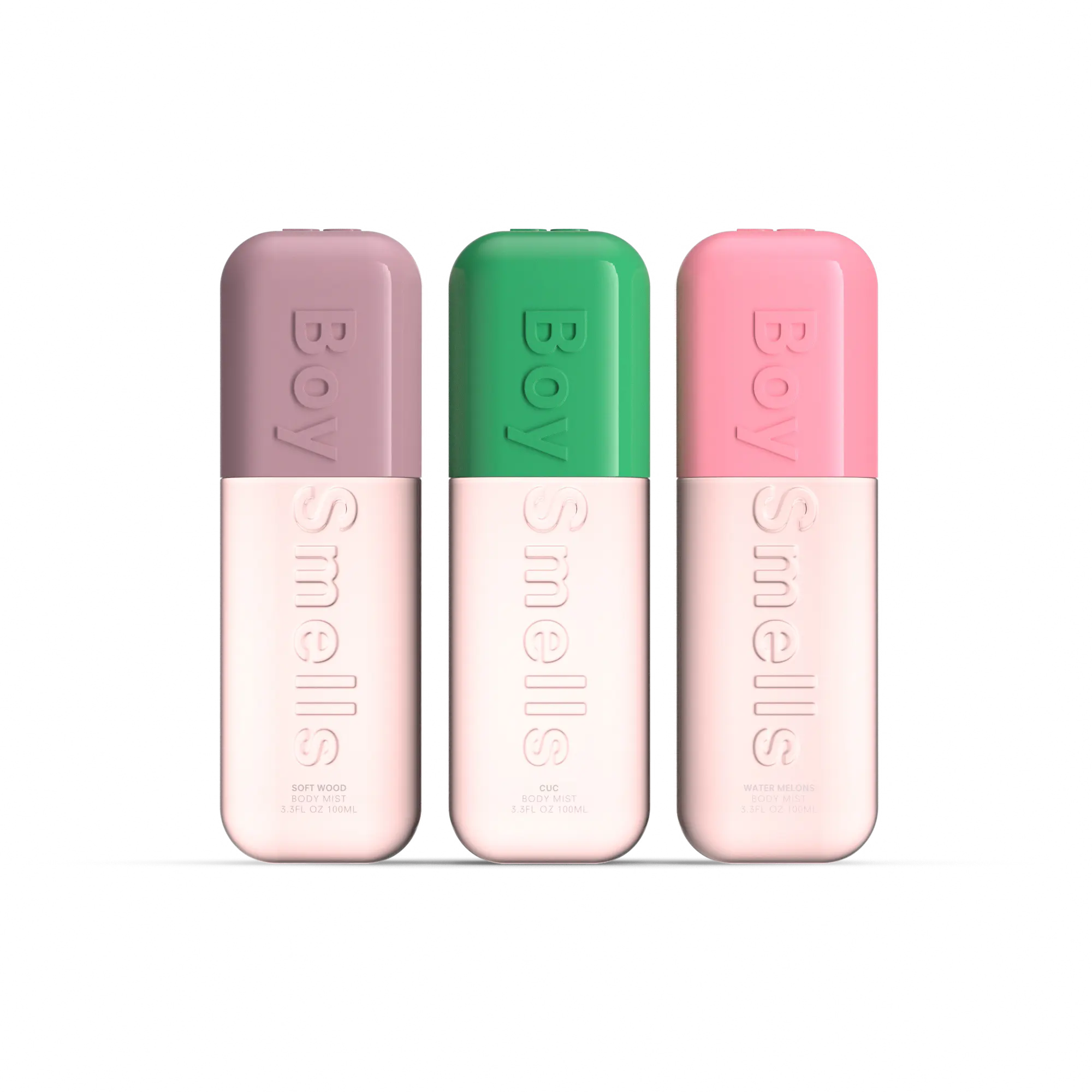 Spa Smells Refresh Trio - 3oz Hair + Body Set - Cuc, Soft Wood + Water Melons