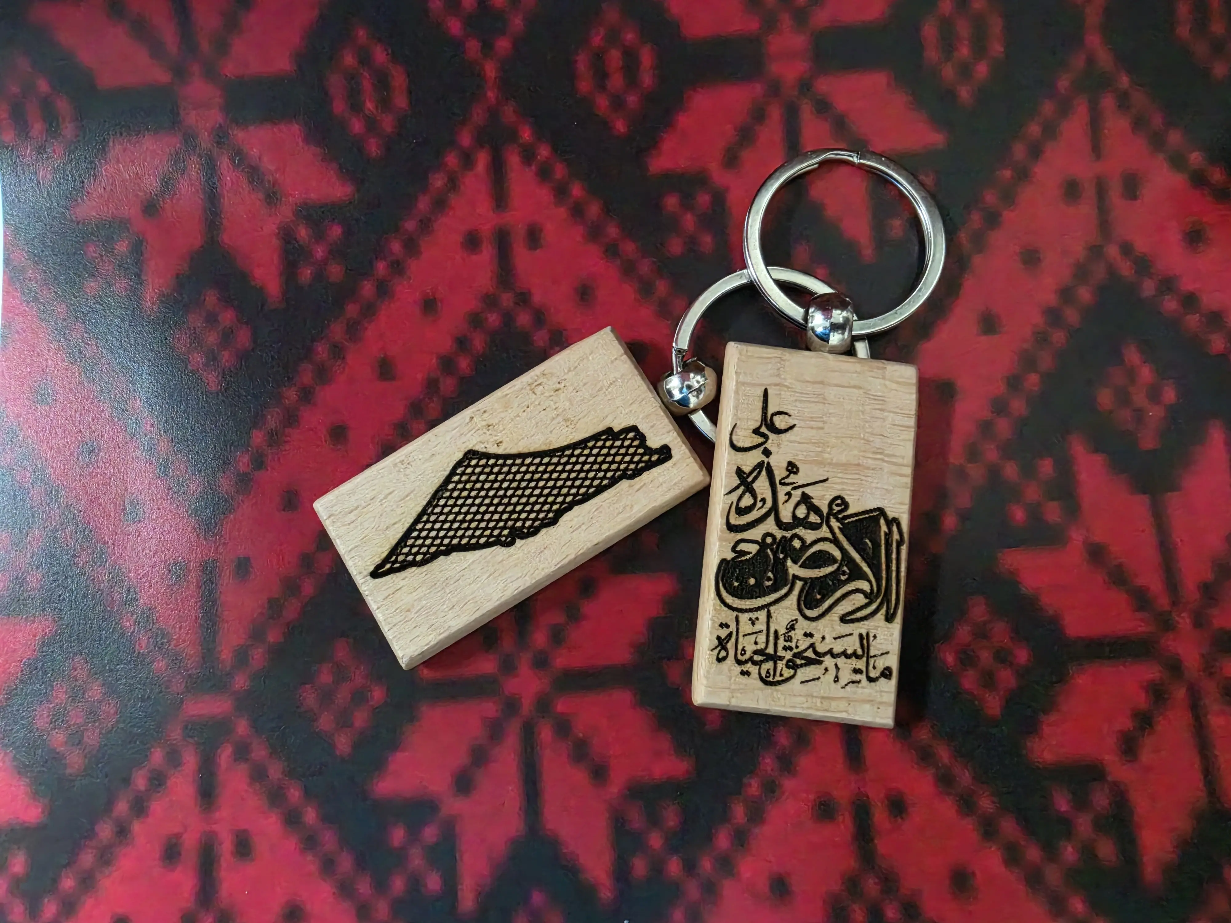 Palestine Map Keychain