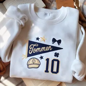 Boys of Tommen Releasing 10 Pennant Embroidered Sweatshirt, Hughie Biggs Sweatshirt, Tommen College Crewneck, Binding 13, Keeping 13 Shirt