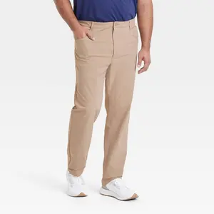 Men's 360 Lifestyle BIg 5-Pocket Golf Pant - All In Motion Tan 40x32: Moisture Wicking, Quick Dry, Midweight
