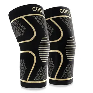 Professional copper sports knee mat, 2 counts/sets Single woven high-elastic knee sleeves, fitness for running Football and other sportsRAIMENTRY