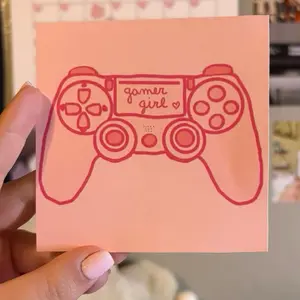 Gamer Girl Remote Art Print 3.5in x 3.5in