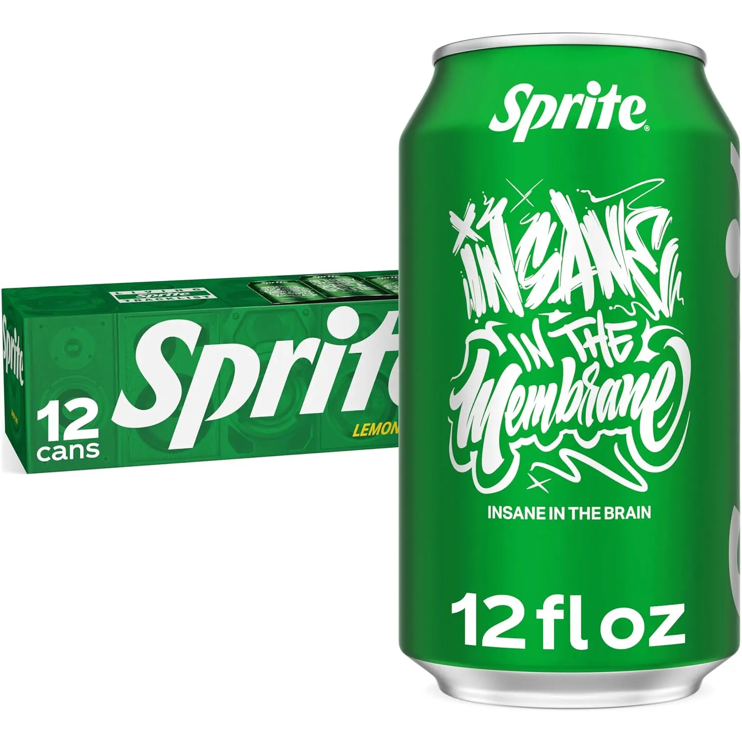 Sprite Lemon-Lime Caffeine-Free Soda Soft Drink Cans, 12 fl oz, 12 Pack | Fridge pack, naturally flavored soft drink, carbonated