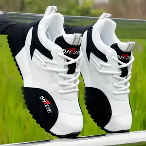 Brand GGOR Men'S Breathable Running Shoes - Lightweight Korean Style Low-Top Sneakers with Plaid Pattern, Grey Colorway, Arch Support & Cushioned EVA Insole, All-Season Training & Casual Shoes for Gym, Jogging, Casual Attire - Versatile Sneakers for Men