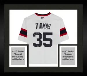 Framed Frank Thomas Chicago Cubs Autographed White Nike Cooperstown Collection Replica Jersey - Fanatics Authentic Certified