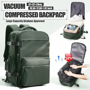 COOWOZ Carry On Vacuum Travel Backpacks For Women Men,Airport Backpack,Airplane Personal item Travel Bag,Luggage Backpack,Mochilas para viajar,Fathersdaygifts，Airport Approved Personal Item Bag, 42x29x15cm Luggage Backpack (Mochilas para Viajar)
