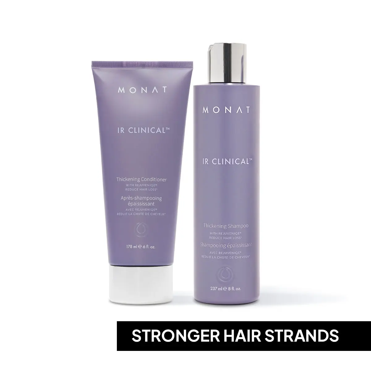MONAT IR Clinical Thickening Shampoo & Conditioner Duo – Fuller, Thicker-Looking Hair Set Scalp Care Set Mint Scent Nourishing Plant Rosemary Cleansing Cleanser