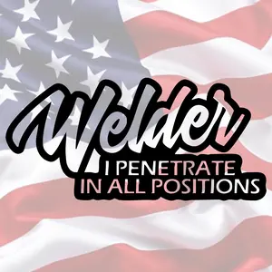 Welder "The Penetrator" Vinyl Decal 5inch - Weatherproof UV-Resistant Easy Peel & Stick for Vehicles Gear Lockers & More - Premium Indoor/Outdoor Vinyl Iconic Design