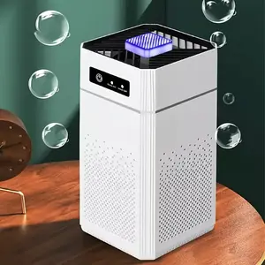 1pc Home Compact Desktop Air Purifier with Essential Oil Diffuser - HEPA Filter, 360° Coverage, 20dB Ultra-Quiet, USB-Powered (White)