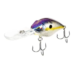 ARK Elite Z-Alpha MS8 Mini Crankbait Bass Fishing Lure – BFS Style Silent Crankbait, High Buoyancy Mid Diving Hard Bait with Tight Wobble Action and Teflon-Coated Treble Hooks for Largemouth & Smallmouth Bass