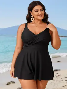 2026 New Plus Size Skirted Two-Piece Swimsuit, Sexy Open Back Triangle Bikini for Women
