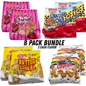 Bud's Best 8 Pack Bundle - 2 Strawberry - 2 Chocolate Chip - 2 Butter Cookies - 2 Candy'n Cookies - 8 Total Bags