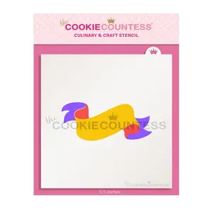 Waving Banner 2 Piece Stencil