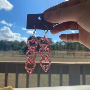 Valentine’s Day earring triple heart set