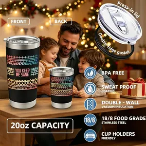 20oz 304 stainless steel travel mug warm hidden text delicate design cozy daily coffee cup sincere Father's Day present perfect gift for dad papa grandpa family outdoor leisure drinking portable leak safe thoughtful daily companion mug suitable as gift