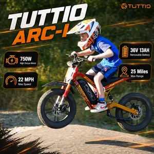 TUTTIO ARC-I Kids Electric Bicycle with Ebike Brakes, Outdoor Sport Balance Training Multi-Speed Ride-On Toy Bike for Kids,father'sdaygifts,campingessentials,campinggear