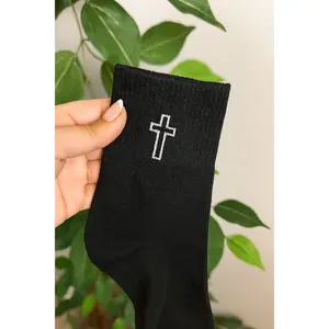Black Cross Socks