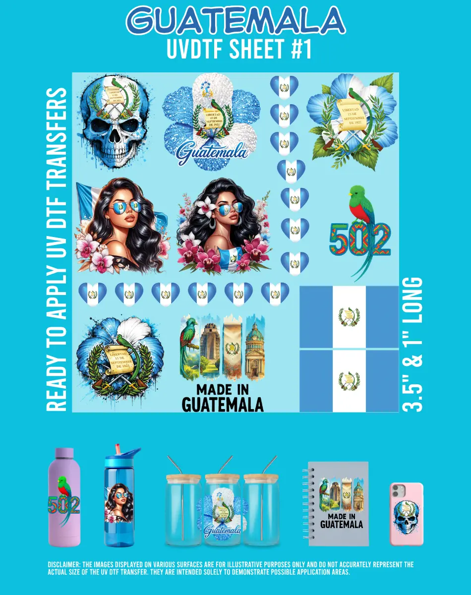 Guatemala UVDTF Sheets