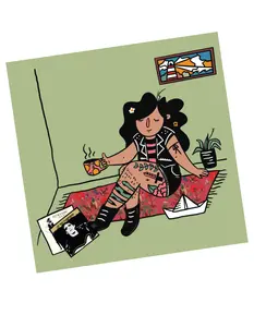 Pirate Brain Rot large 4x4 inch sticker