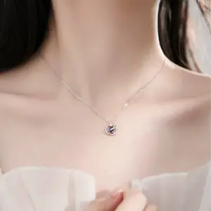 Celestial Orbit, white copper-plated Necklace Lobster Clasp, women fashion jewelry gift for her, fashion accessories