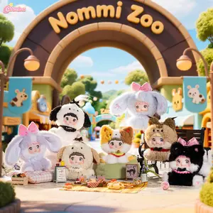 Nommi Sitting Zoo Series Plush Blind Box, Cute Collectible Stuffed Blind Box Keychain, Kawaii Mystery Vinyl Plush Bag Charms Collectible for Birthday