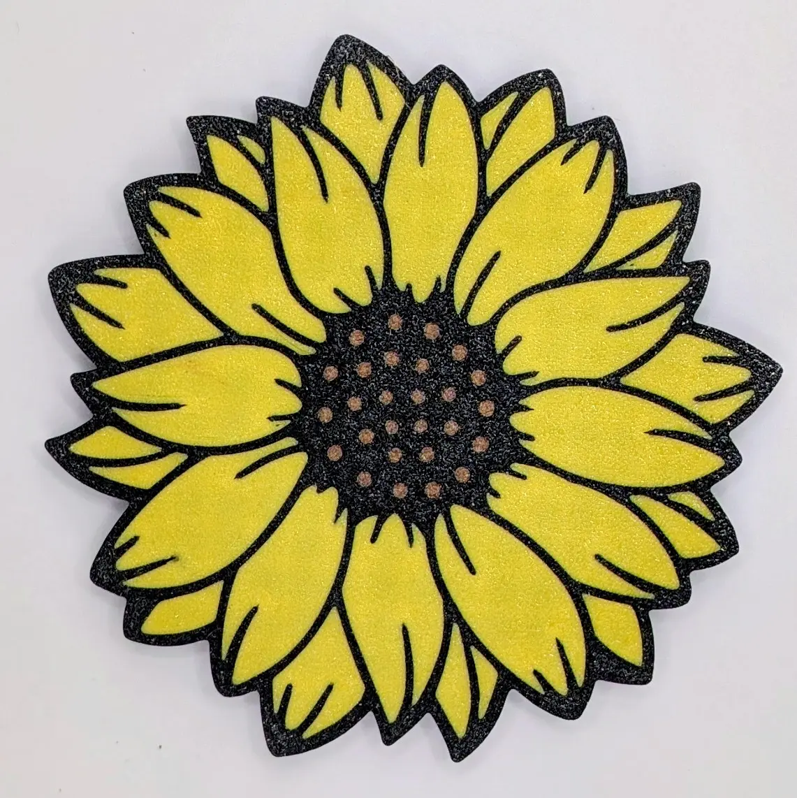 Kitchen Coasters, 4-Piece Sunflower Coaster Set with Holder for Tableware