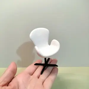 1:12 scale mini art-style stool, made of PLA material (not wood, not plush) - perfect for desktop decoration, dollhouses, craft projects, Christmas or birthday gifts, requires assembly