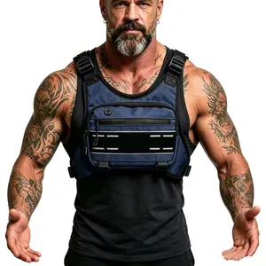 Extended Strap Chest Bag for Men, Motorcycle/bicycle Riding Bag, Outdoor Sports Training Fitness Bag, Lure Fly Fishing Bag, Tactical Chest Bag