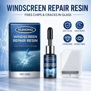 Car Windshield Crack Repair Kit Nano Glass Chip Crack Repair Fluid Quick Effect Restore Clear View for Windows Mirrors Glasses All Crack Types