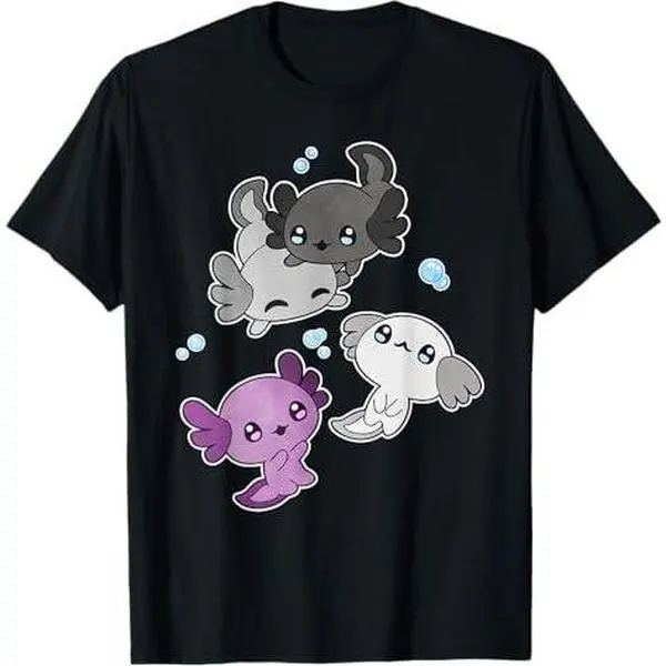 Asexual Axolotl LGBT Demisexual Ace Pride Flag, Pet Aquarium T-Shirt