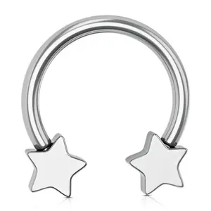 14G/16G Titanium Five-star Shaped Horseshoe Septum Ring