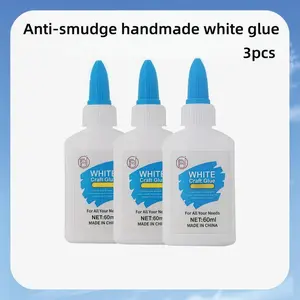 Washable Anti-Smudge School Glue, 60ML/3-Pack Value Set, Durable and Long-Lasting Formula, Ideal for Crafts and DIY Projects
