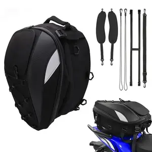 Motorcycle Seat Tail Bag Dual Use Backpack Waterproof Helmet Storage Bags for Luggage Motorcycle Dirt Bike