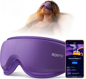 RENPHO & Headspace Eyeris Zen Eye Massager with Heat, Meditation Sounds, Ultra-Quiet Eye Mask for Stress Relief & Sleep